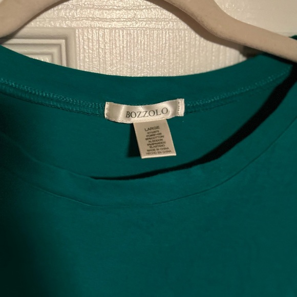 Teal green Bozzolo rib tee (large) - Picture 3 of 5